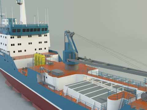 Cargo ship marine model 3D Model