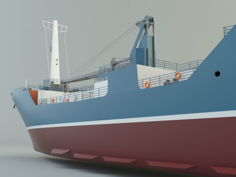 Cargo ship marine model 3D Model