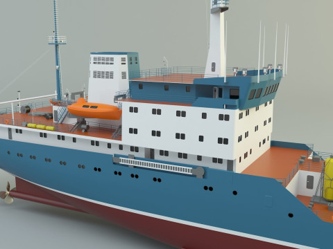 Cargo ship marine model 3D Model