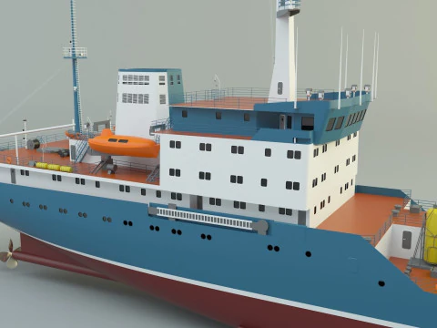 Cargo ship marine model 3D Model