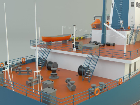 Cargo ship marine model 3D Model