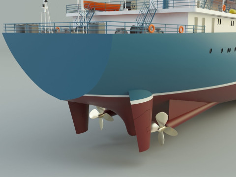 Cargo ship marine model 3D Model