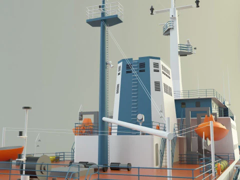 Cargo ship marine model 3D Model
