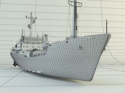 Cargo ship marine model 3D Model