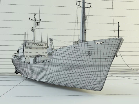 Cargo ship marine model 3D Model