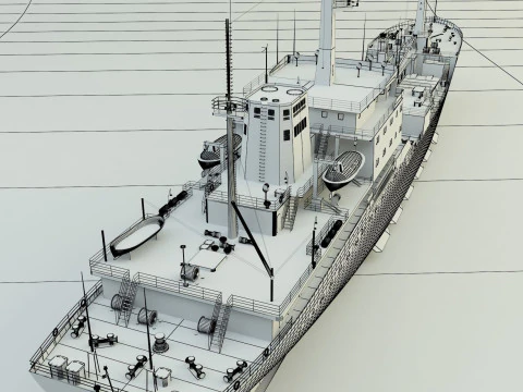 Cargo ship marine model 3D Model