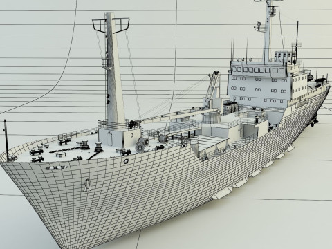 Cargo ship marine model 3D Model