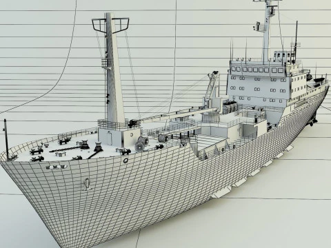 Cargo ship marine model 3D Model