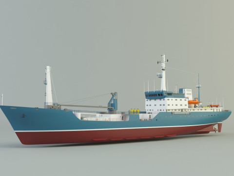 Cargo ship marine model 3D Model