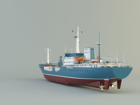 Cargo ship marine model 3D Model