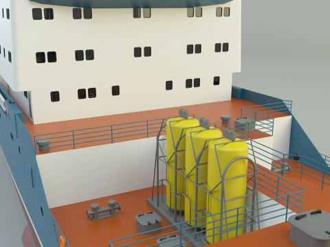 Cargo ship marine model 3D Model