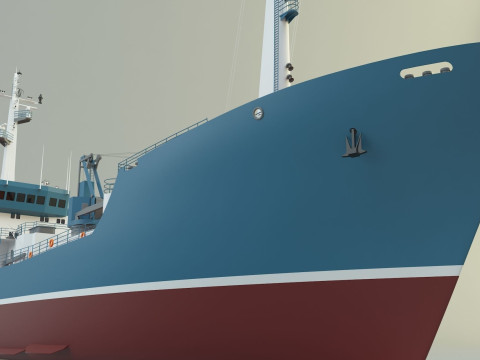 Cargo ship marine model 3D Model
