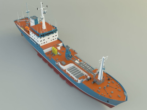 Cargo ship marine model 3D Model
