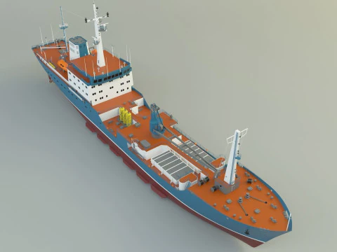 Cargo ship marine model 3D Model