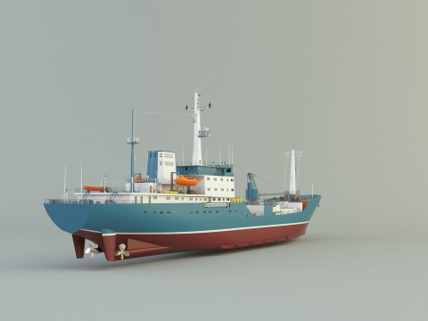 Cargo ship marine model 3D Model