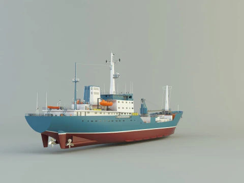 Cargo ship marine model 3D Model