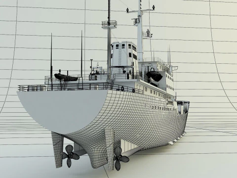 Cargo ship marine model 3D Model