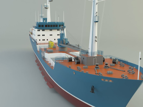 Cargo ship marine model 3D Model