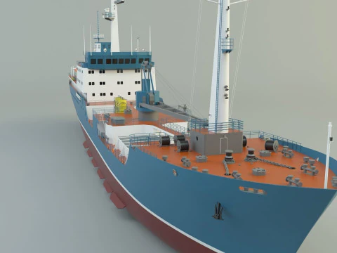 Cargo ship marine model 3D Model