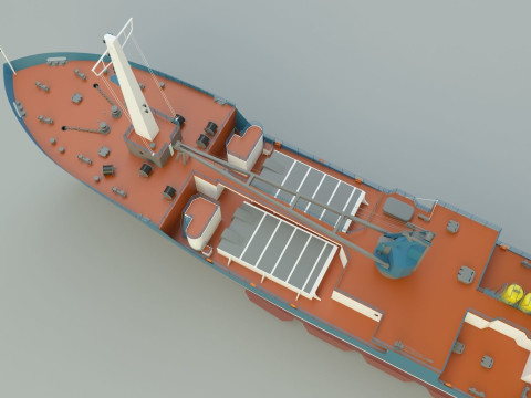Cargo ship marine model 3D Model