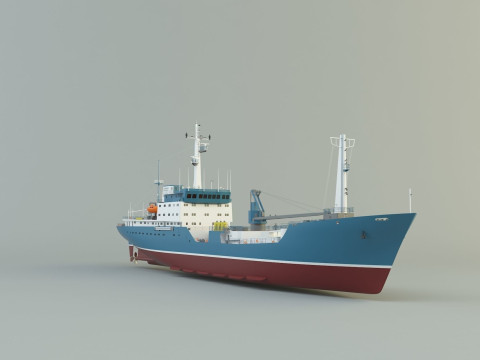Cargo ship marine model 3D Model