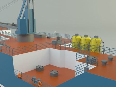 Cargo ship marine model 3D Model