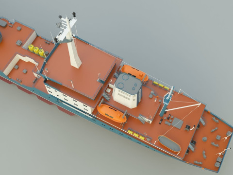 Cargo ship marine model 3D Model