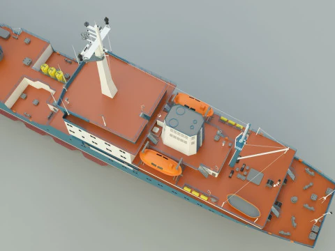 Cargo ship marine model 3D Model