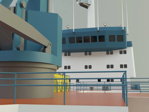 Cargo ship marine model 3D Model
