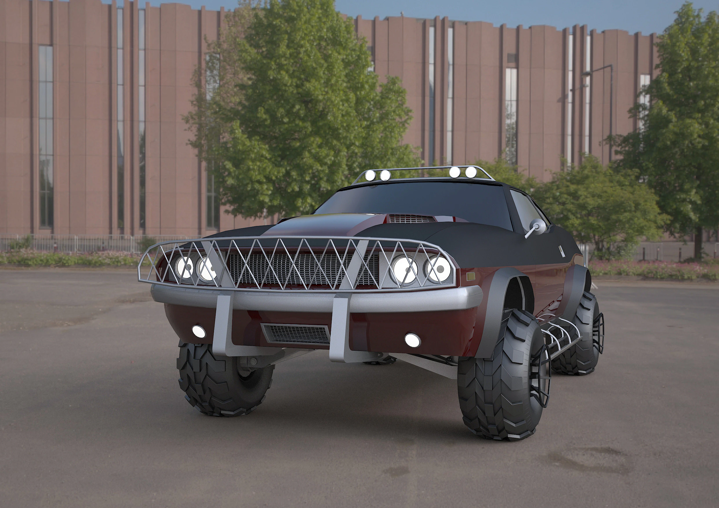 Challenger-1970-suv 3D Model .c4d .max .obj .3ds .fbx .stl .blend