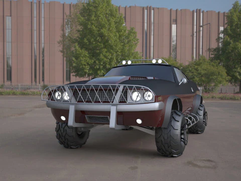 챌린저-1970-suv 3D 모델