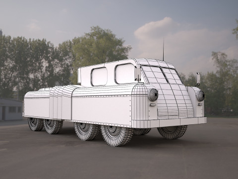 Chelyabinsk ATV Military Vehicle Modelo 3D