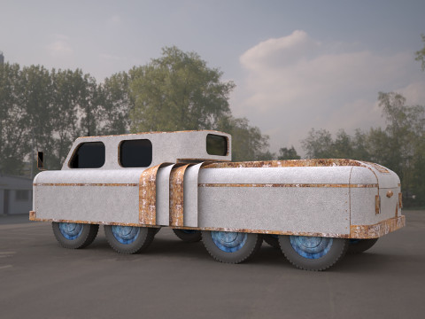 Chelyabinsk ATV Military Vehicle Modelo 3D