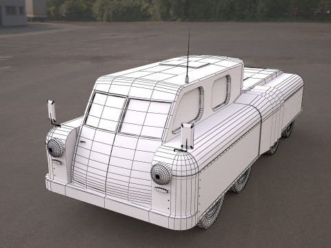 Chelyabinsk ATV Military Vehicle Modelo 3D
