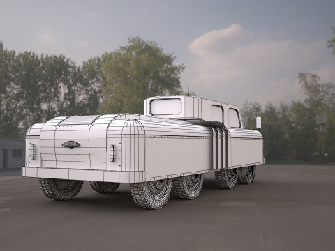 Chelyabinsk ATV Military Vehicle Modelo 3D