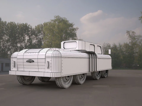 Chelyabinsk ATV Military Vehicle 3D Model