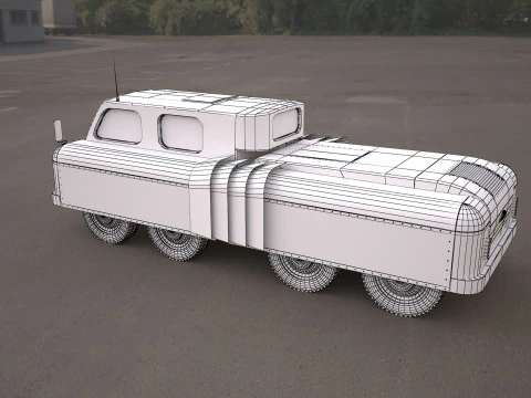 Chelyabinsk ATV Military Vehicle 3D Model