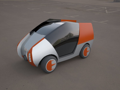 Citroen concept electric 3d car 3D-Modell