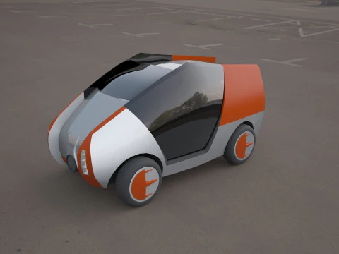 Citroen कॉन्सेप्ट इलेक्ट्रिक 3डी कार 3D मॉडल