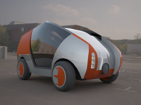 Citroen concept electric 3d car Modèle 3D
