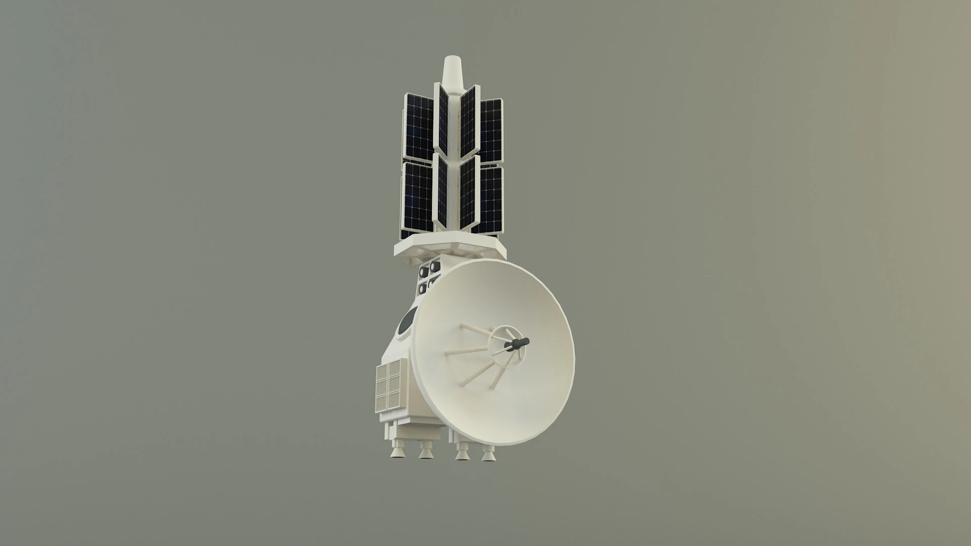 Communication satellite 61 3D Model .c4d .max .obj .3ds .fbx .stl .blend 