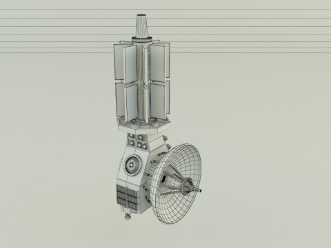 Communication satellite 61 3D 모델