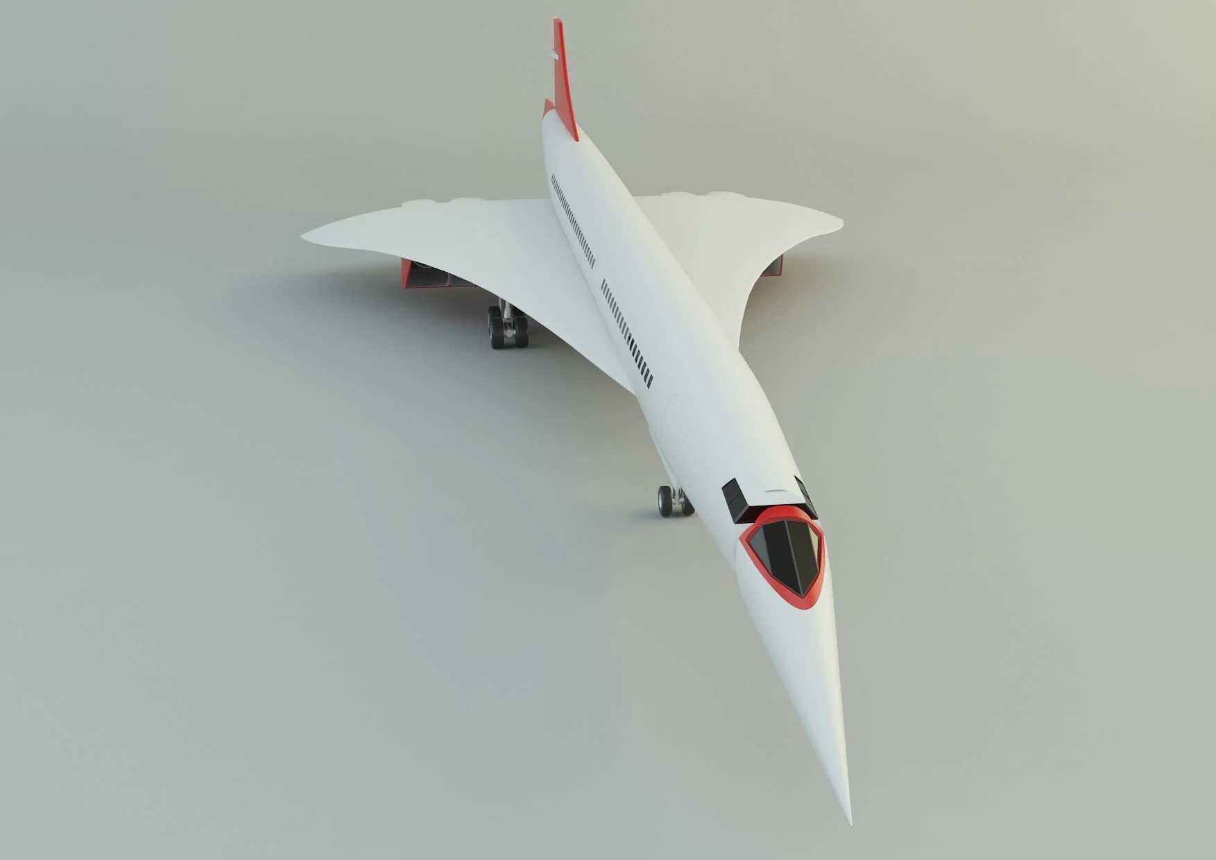 Concorde passenger plane model 3D Model .c4d .max .obj .3ds .fbx .stl .blend 