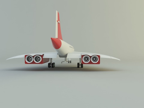 Concorde passenger plane model Modelo 3D