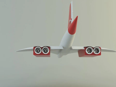 Concorde passenger plane model 3D Model