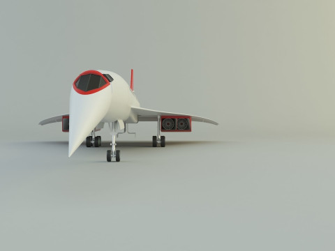 Concorde passenger plane model Modelo 3D