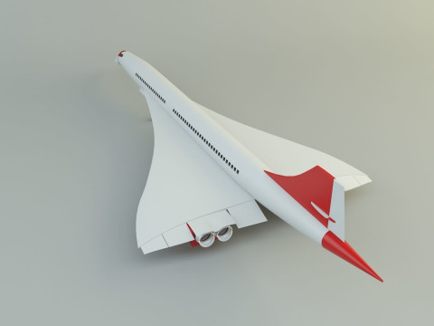 Concorde passenger plane model Modelo 3D