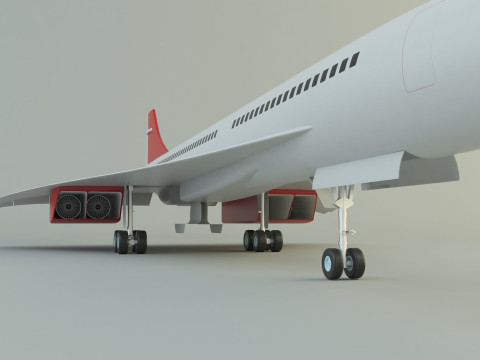 Concorde passenger plane model Modelo 3D