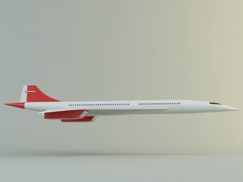 Concorde passenger plane model Modelo 3D