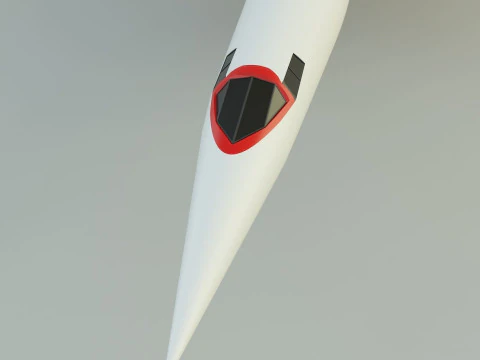 Concorde passenger plane model 3D Model